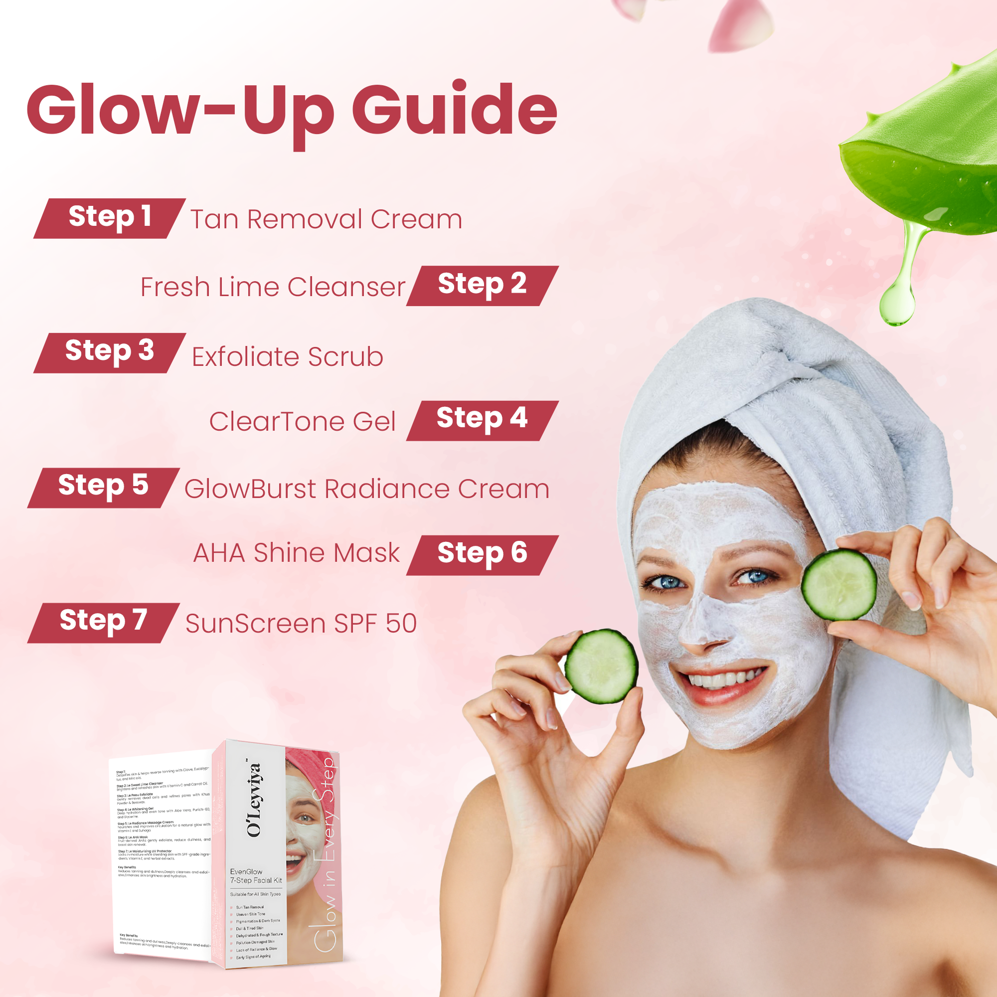 7 Step Even Glow Facial Kit